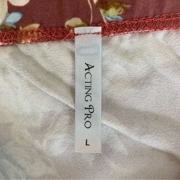 Acting Pro Mauve Pink Floral Stretch Pull on Pencil Skirt - Picture 4 of 5